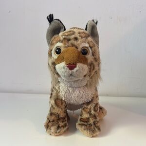 Plush Lynx Toy - Brown and Cream